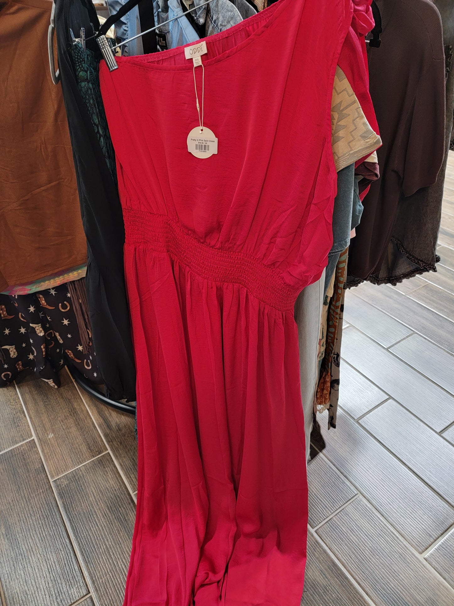 Pretty In Pink Satin Dress