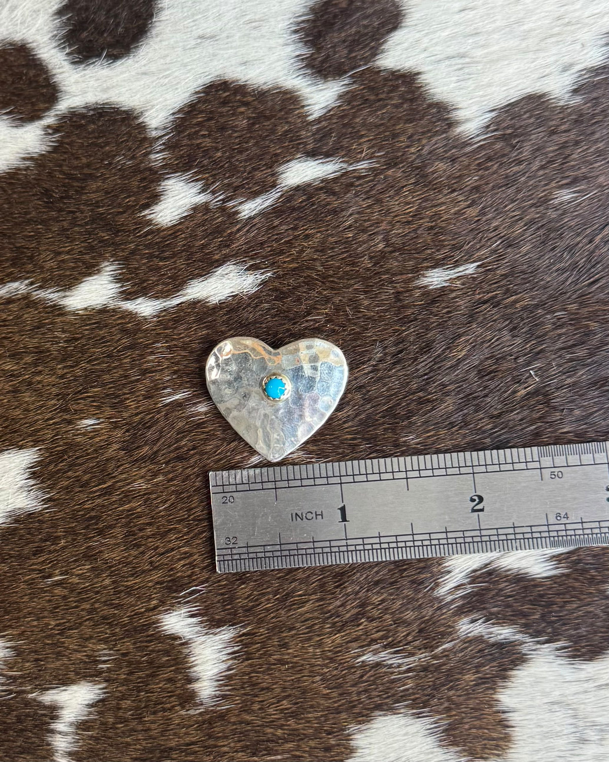 Silver One Stone Heart Pin/Pendant *Native
