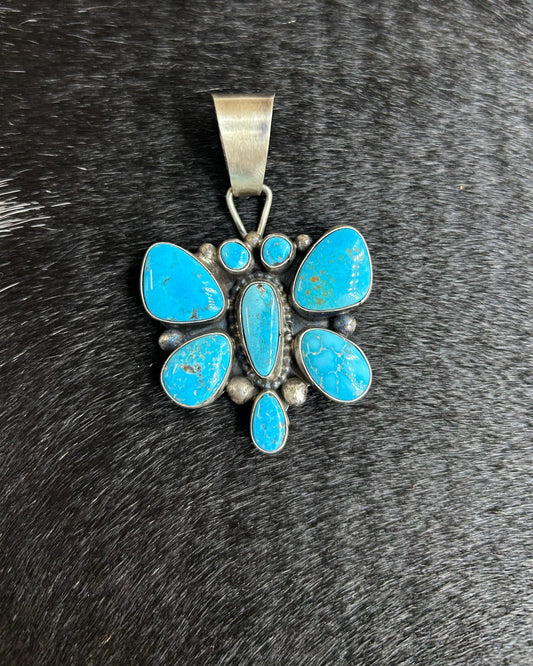 Butterfly Turquoise Pendant *Native
