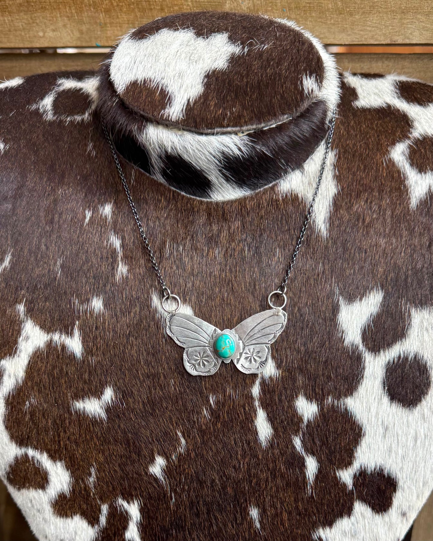 Green Butterfly Necklace  *Native