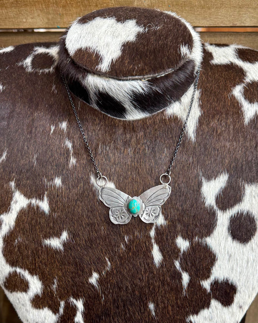 Green Butterfly Necklace  *Native