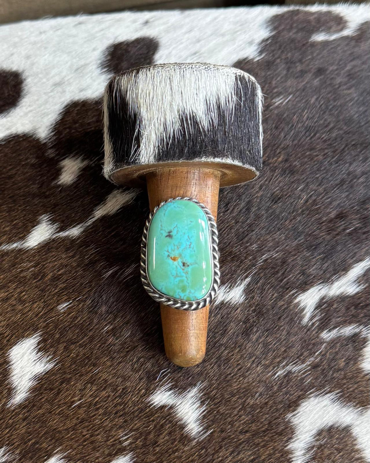 Kingman Slab Turquoise Ring Adj. *Native