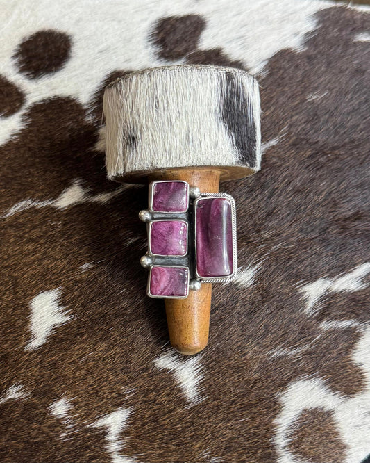 Purple Spiny 4 Stone Ring *Native