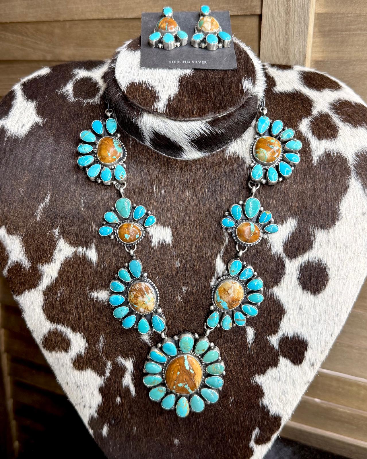 Sheila Becenti Royston Ribbon Kingman Statement Set *Native