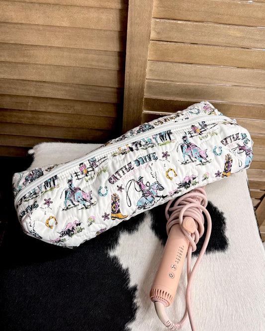 Cattle Drive Jewels Quilted Hot Tools Bag