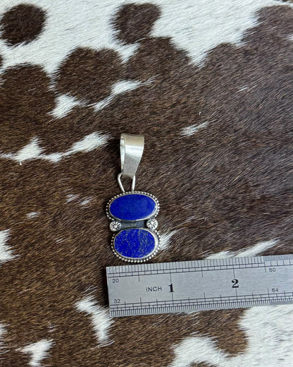 Lapis Double Stone Pendant *Native