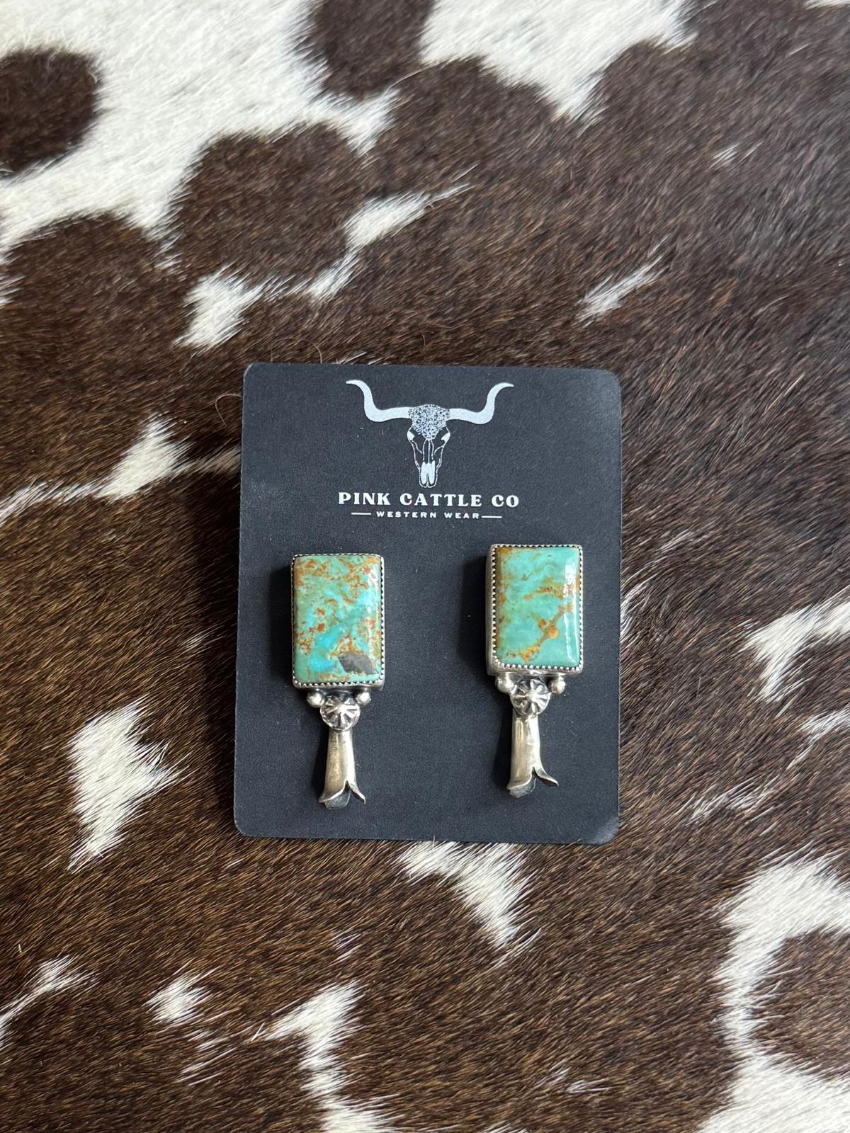 Flower Blossom Square Stud *Native
