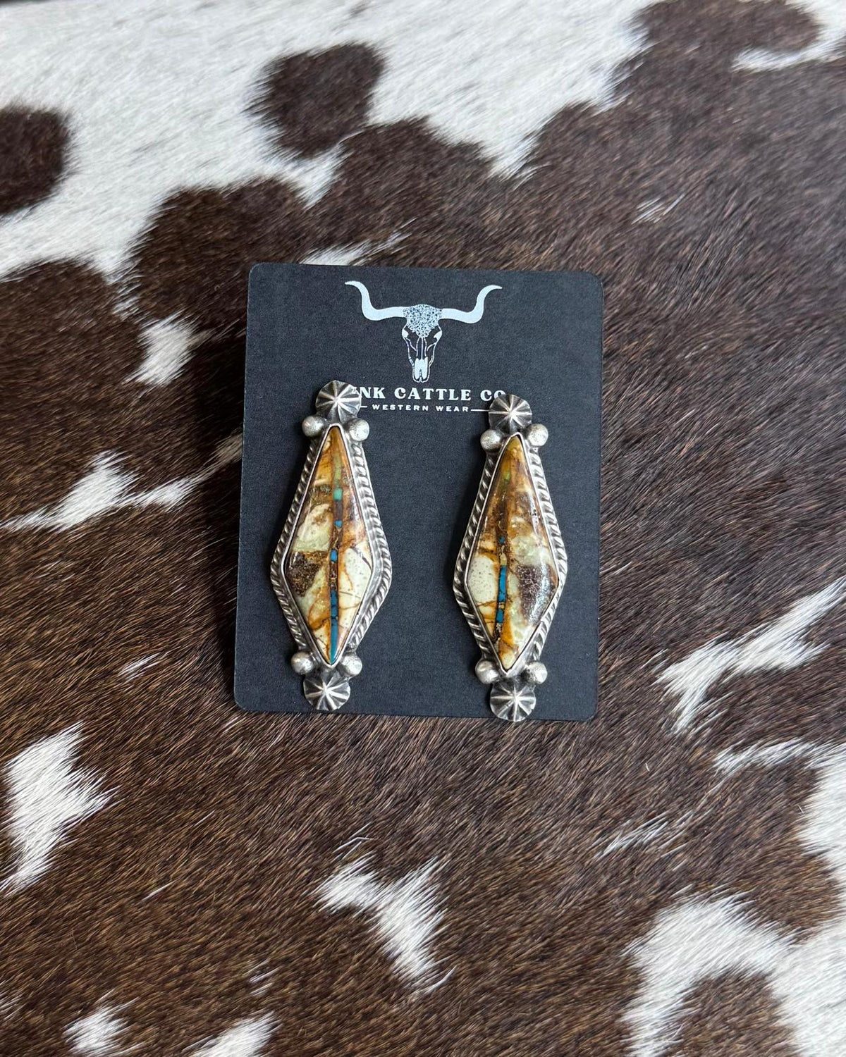 Royston Ribbon Diamond Shape Earrings *Native