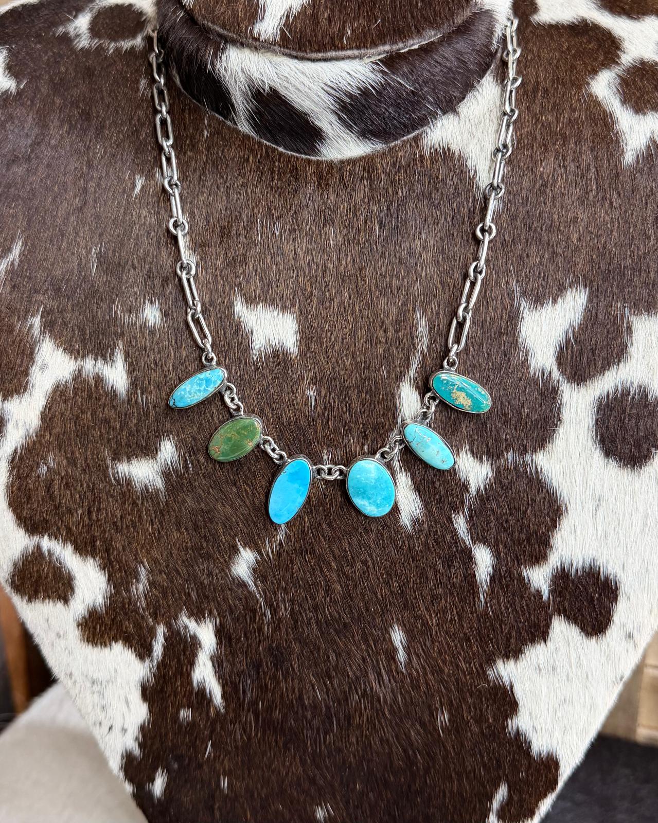 20" Federico Jimenez 6 Stone Drop Necklace
