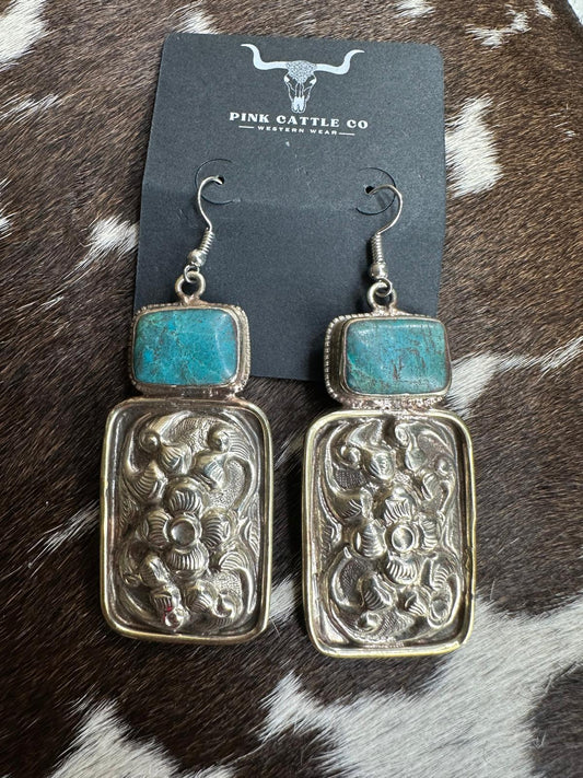 Tibet Turquoise Dangles