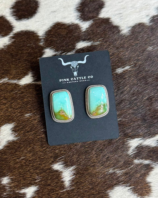 Turquoise Green Studs *Native