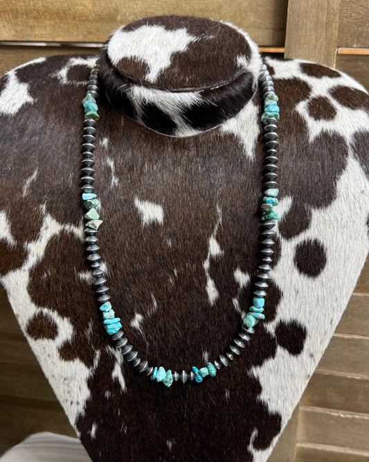 Chimney Butte Chip Turquoise Handmade Pearls *Native