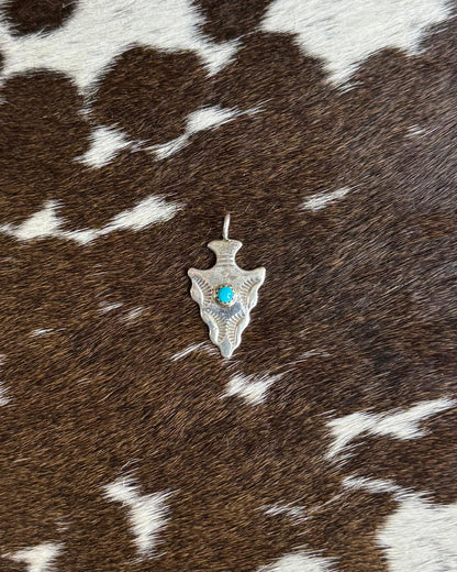 Turquoise Arrowhead Pendant *Native