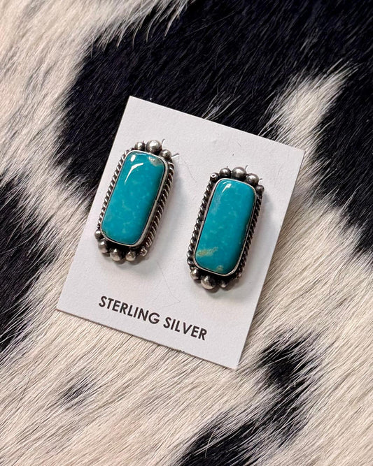 Rectangle Kingman Studs *Native