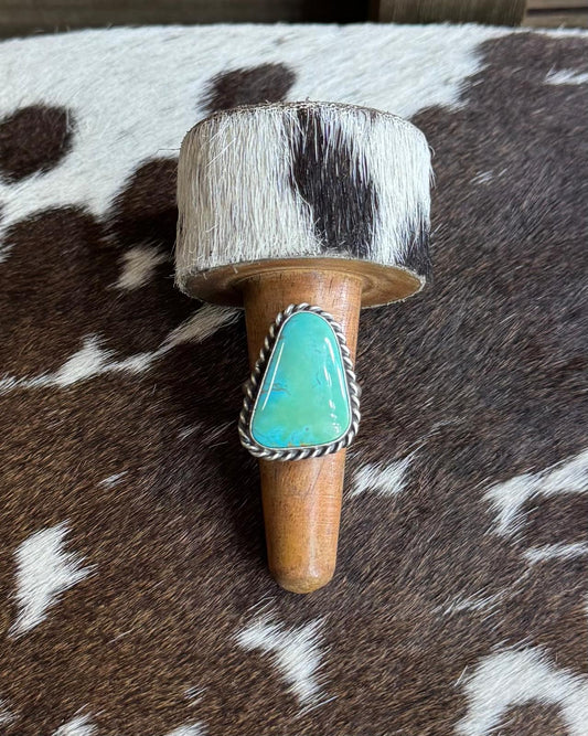 Green Kingman Dorito Adj Ring *Native