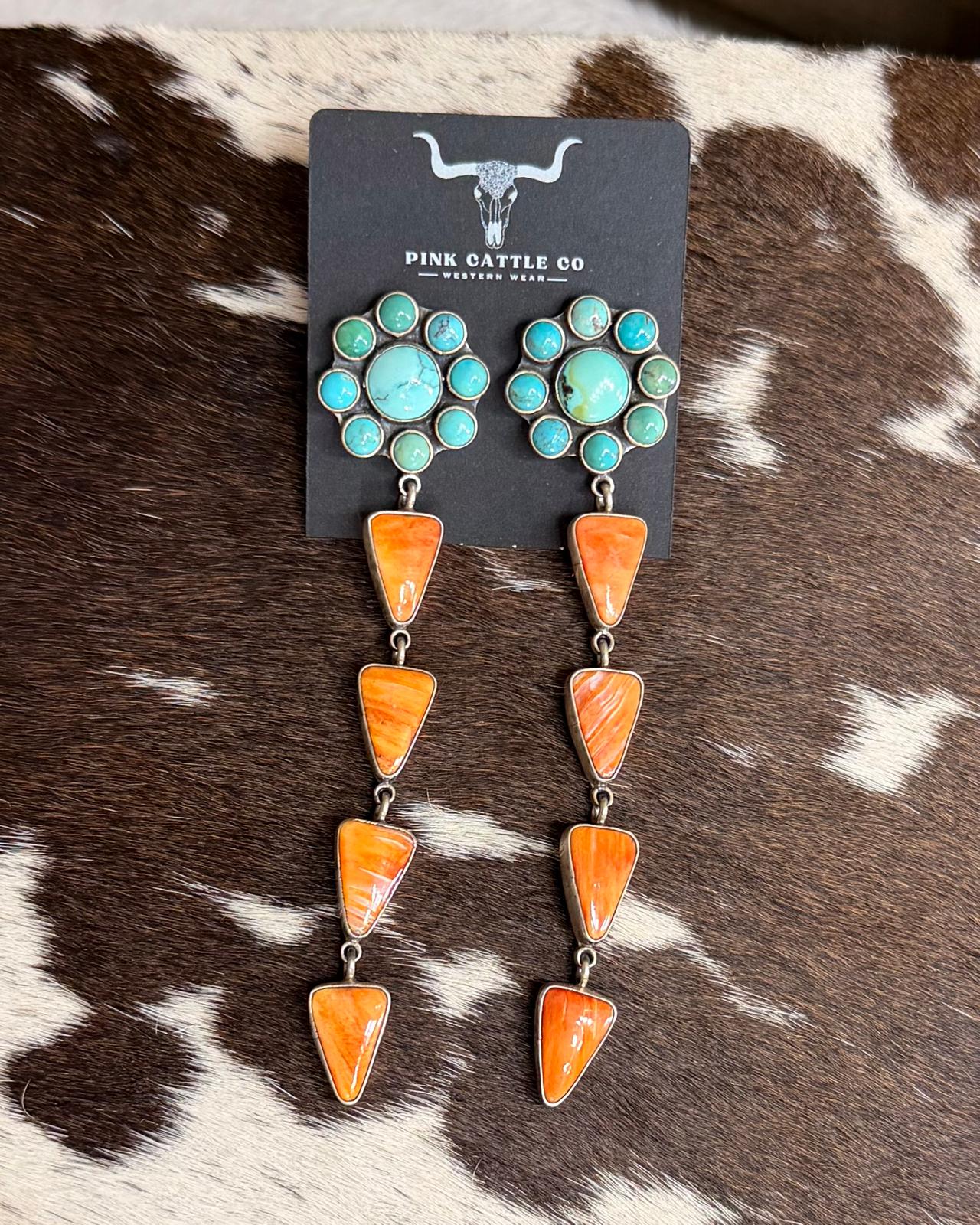 Federico Jimenez Cluster & Spiny Long Earrings *Native