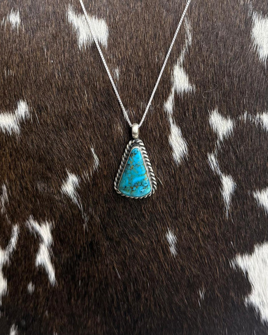 Johnny Dixon Kingman Triangle Necklace *Native