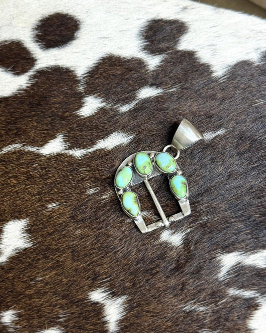 Sonoran Gold Buckle Pebbled Pendant *Native