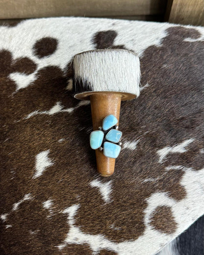 Larimar 4 Stone Adj Ring *Native