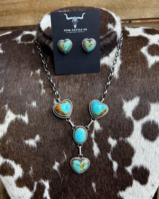 Multi Heart Lariat Necklace *Native
