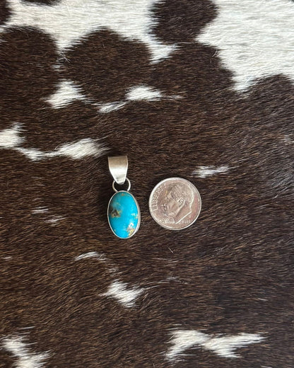 Simple Dainty Turquoise Pendant *Native
