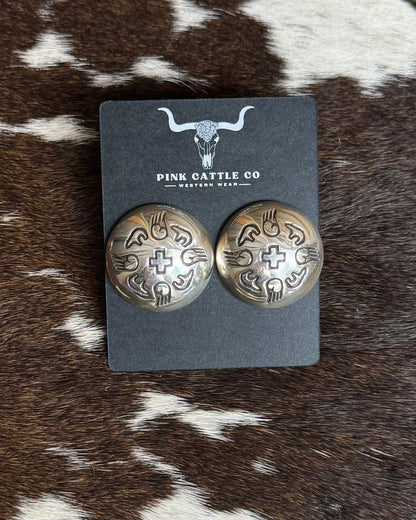 Pattern Pillow Pearl Earrings *Native