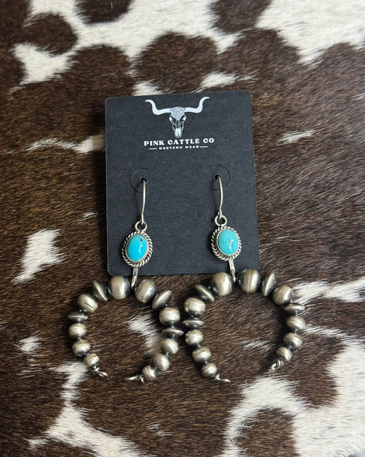 Pearl Turquoise Naja Earrings