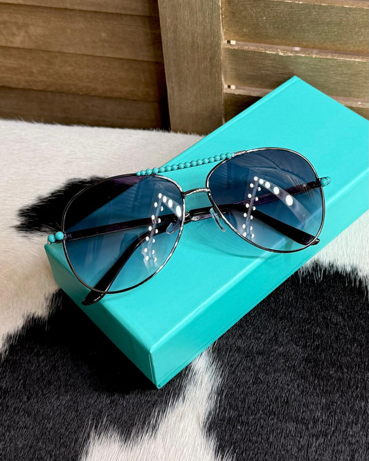 Turquoise Aviator Sunnies