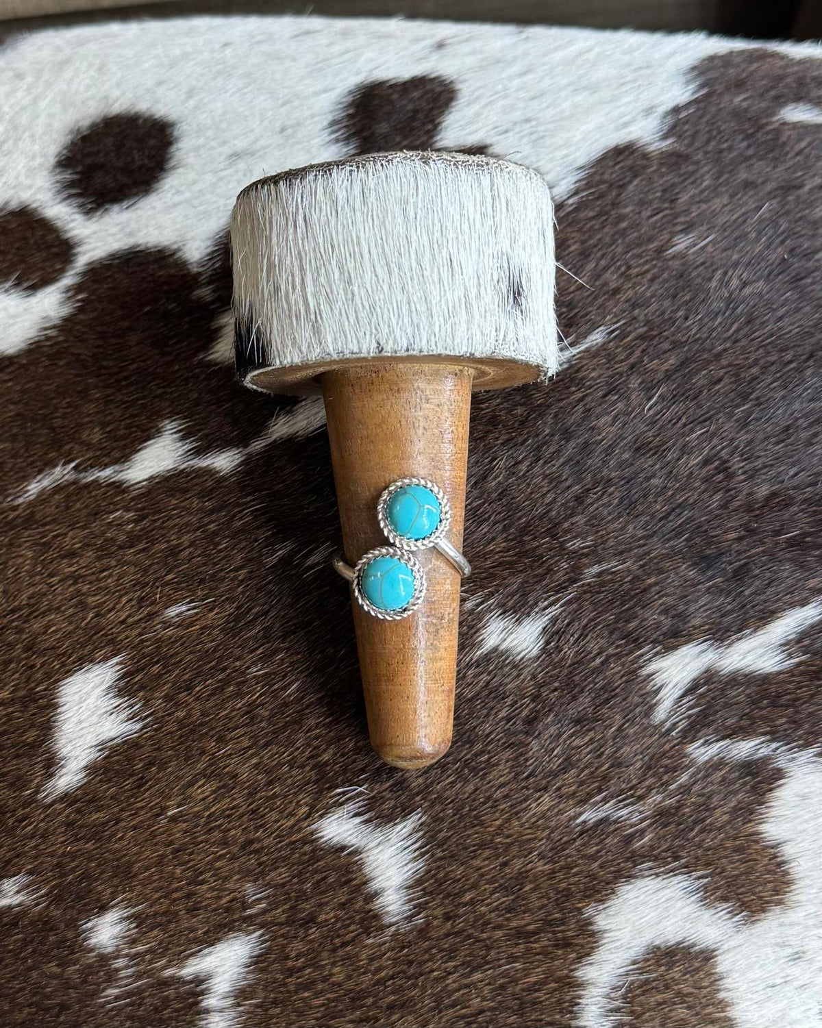 Turqouise Double Wrap Ring Adj  *Native