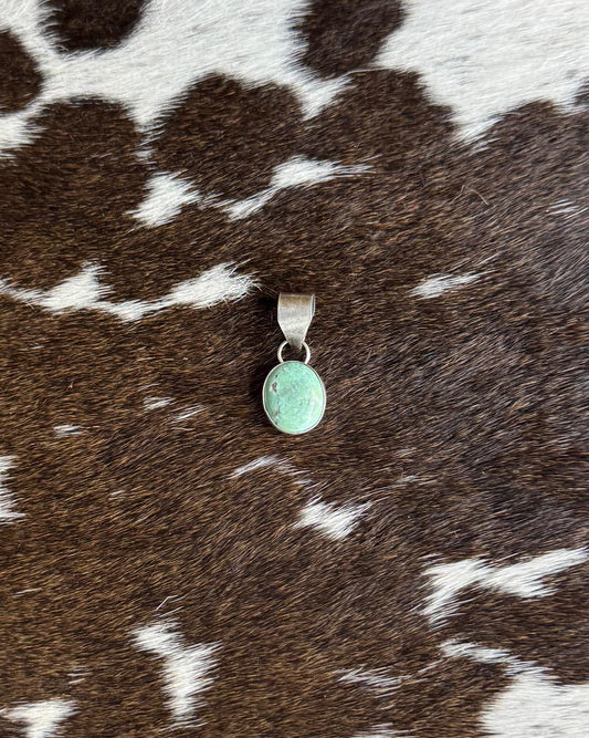 Round Green Kingman Pendant *Native
