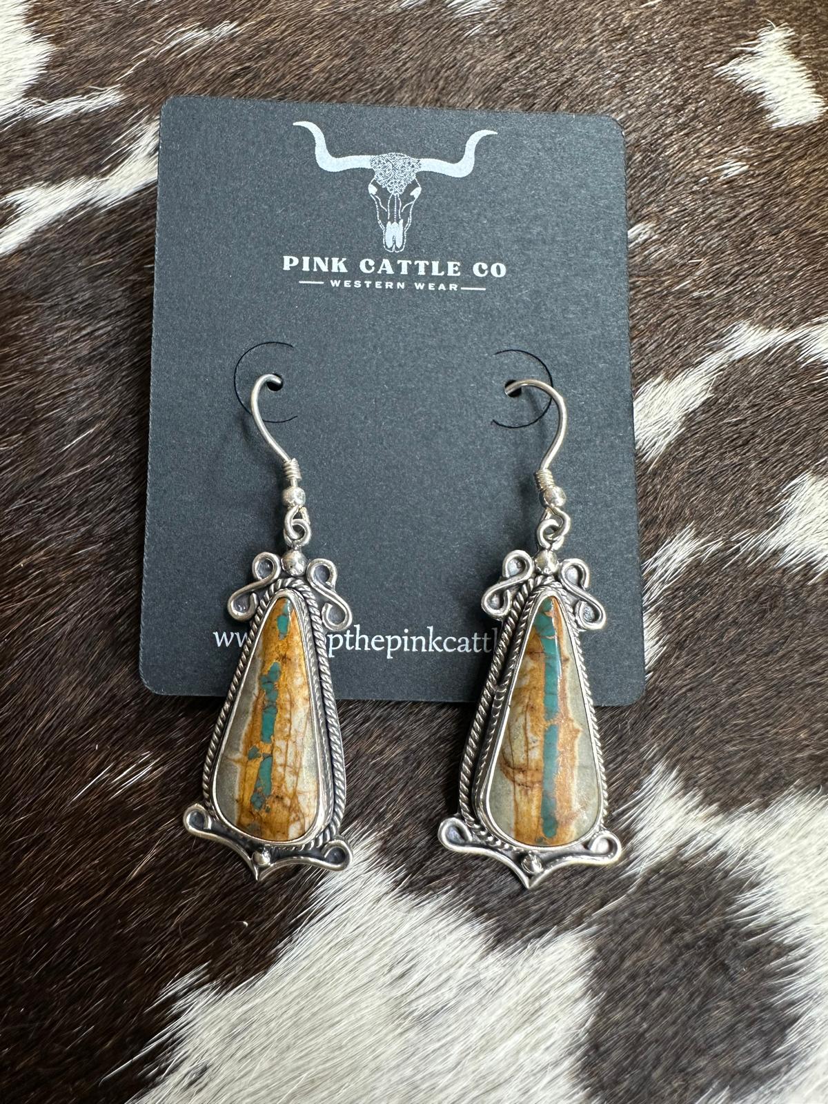 Royston Ribbon Fish Hook Earring *Non Native