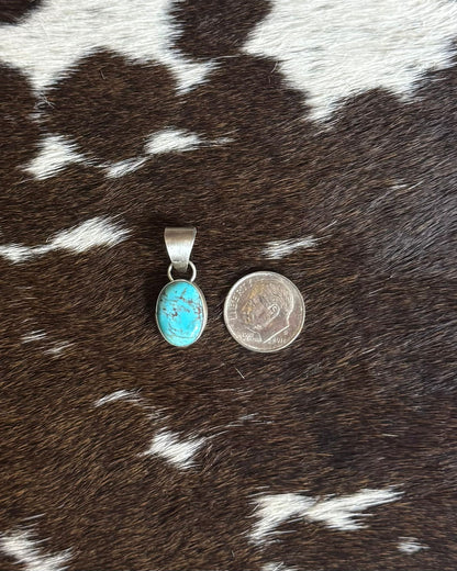 Simple Dainty Turquoise Pendant *Native