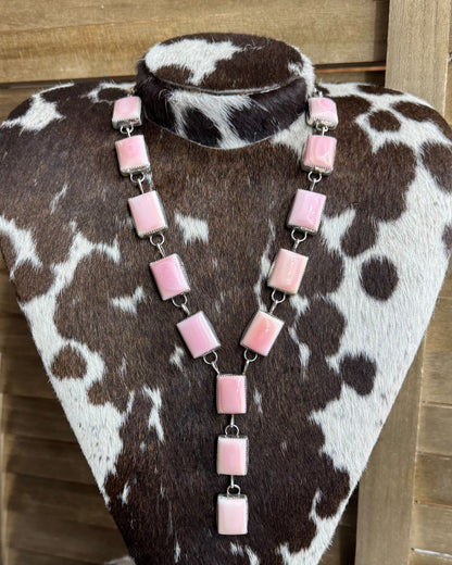 Pink Conch Square Lariat Necklace *Native