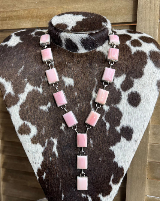 Pink Conch Square Lariat Necklace *Native