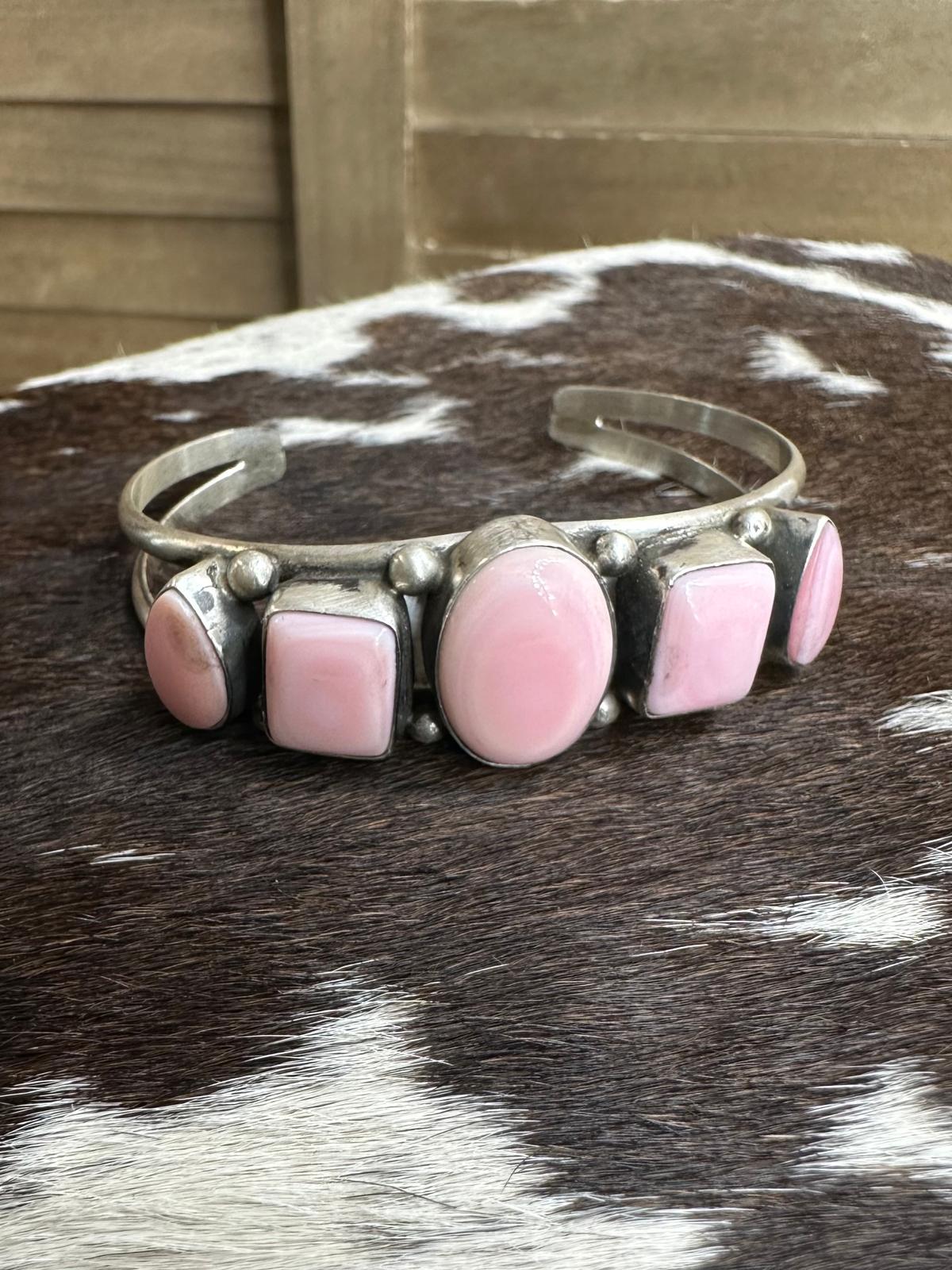 Pink Conch 5 Stone Cuff *Native