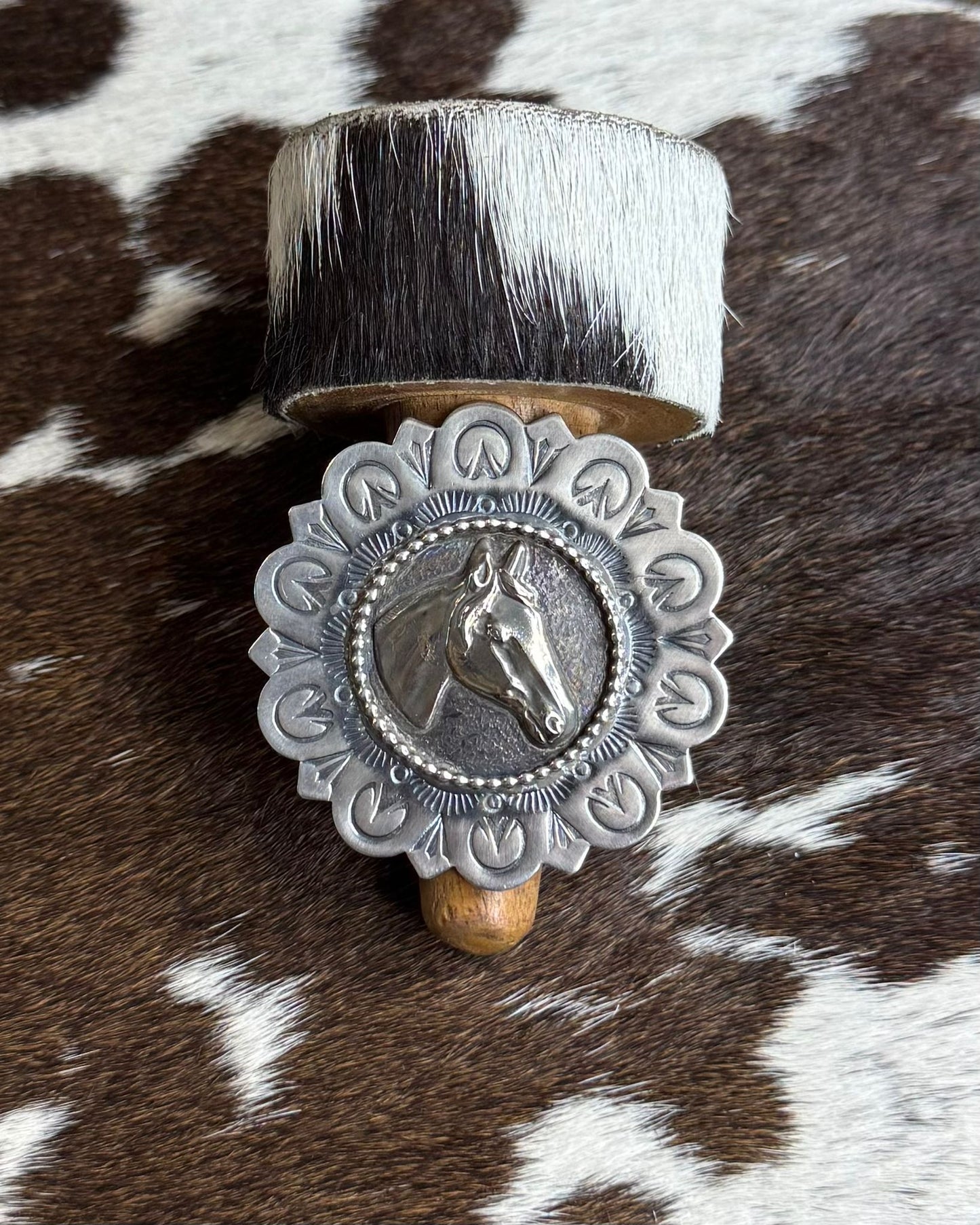 Sterling Horse Cluster Ring *Native