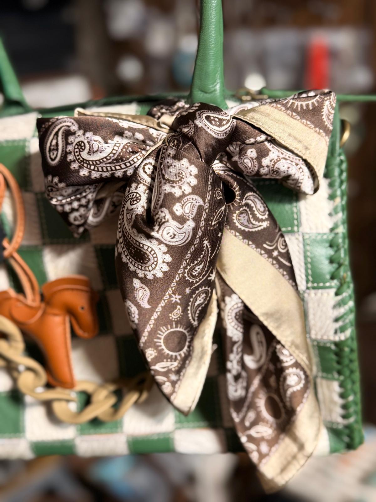 Brown Silk Paisley Wild Rag