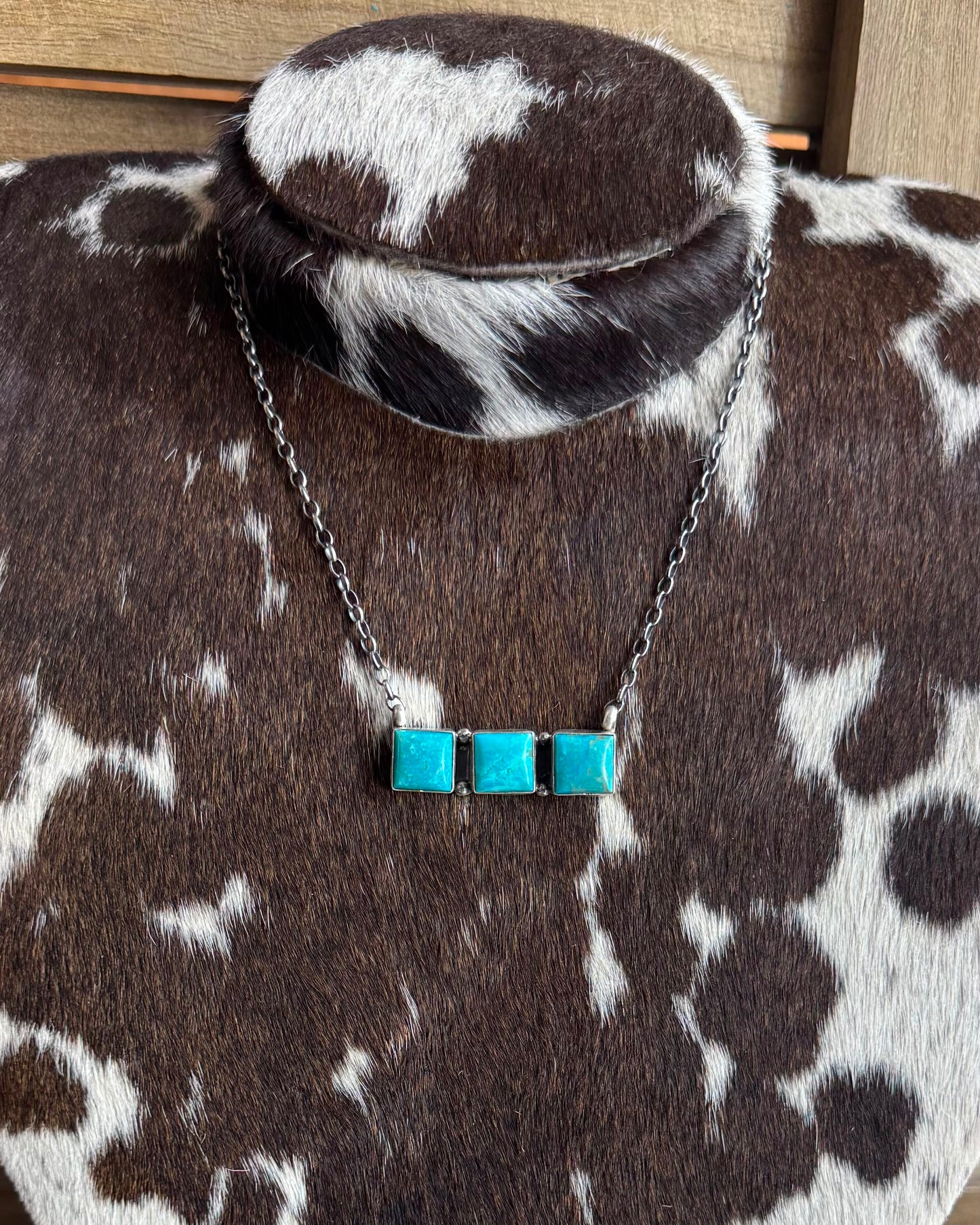 3 Stone Square Necklace *Native
