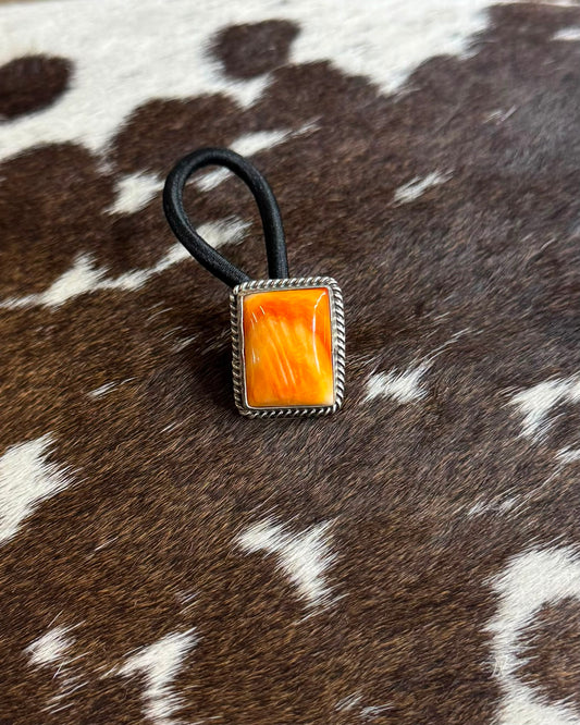 Orange Spiny Hair Tie *Native