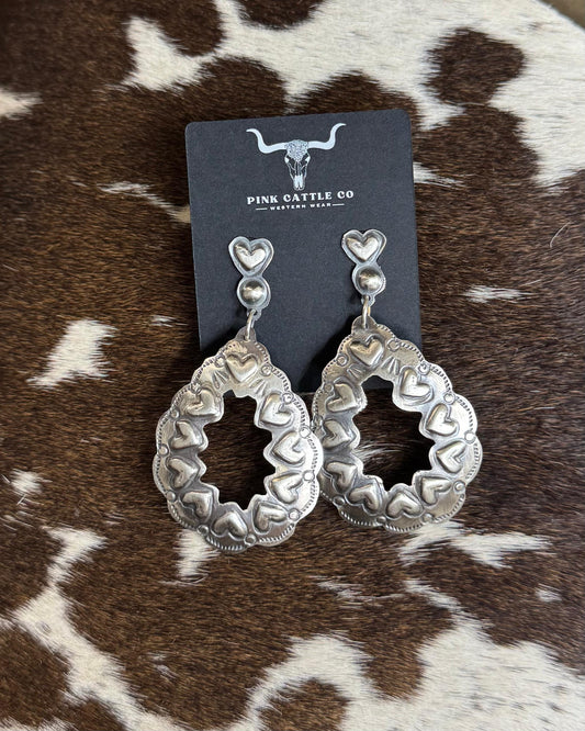 Heart Teardrop Dangle Earrings *Native