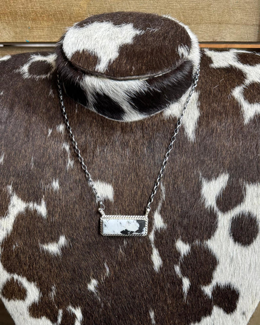 17" White Buffalo Bar Necklace *Native
