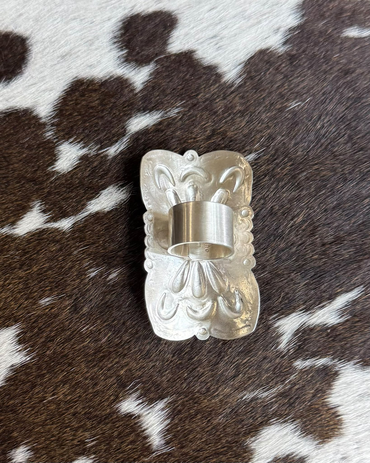 Sterling Silver Shield Pattern Ring *Native