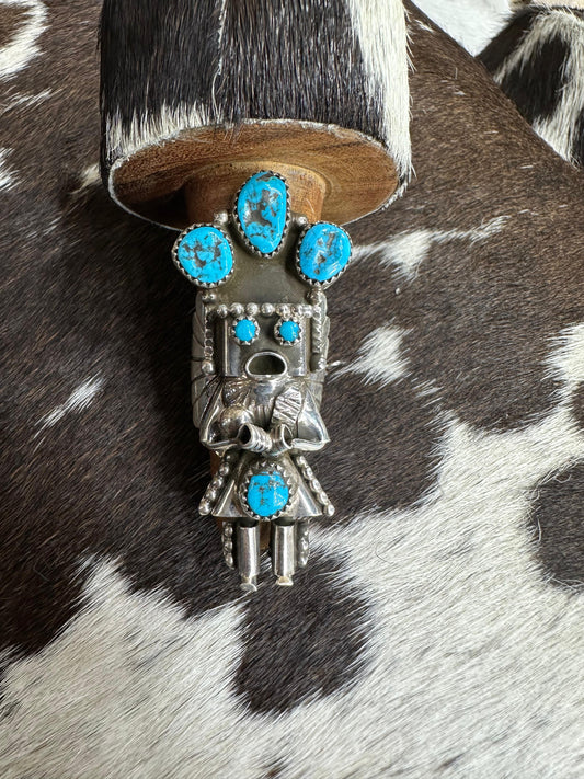 Kachina Sz 9 Turquoise Ring