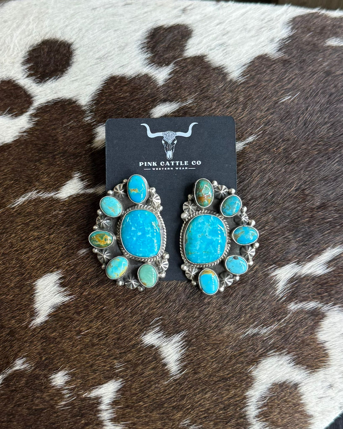 Multi Stone Half Cluster Earrings *Native
