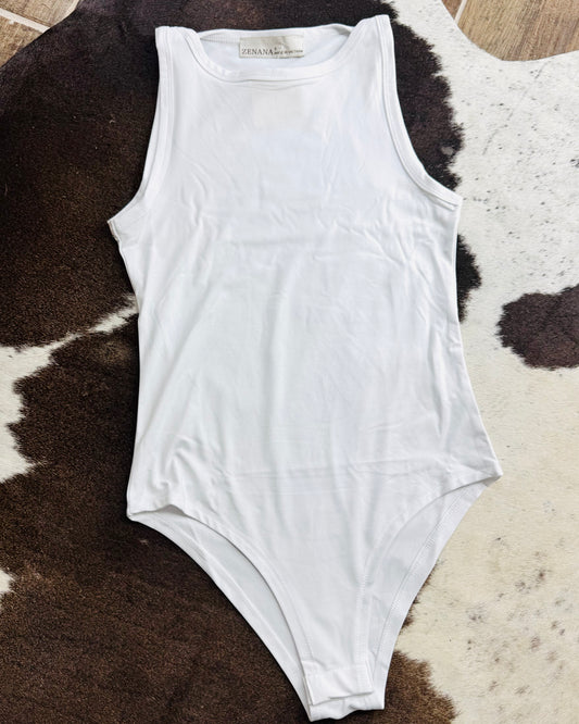 Elevated Basic Bodysuit *White