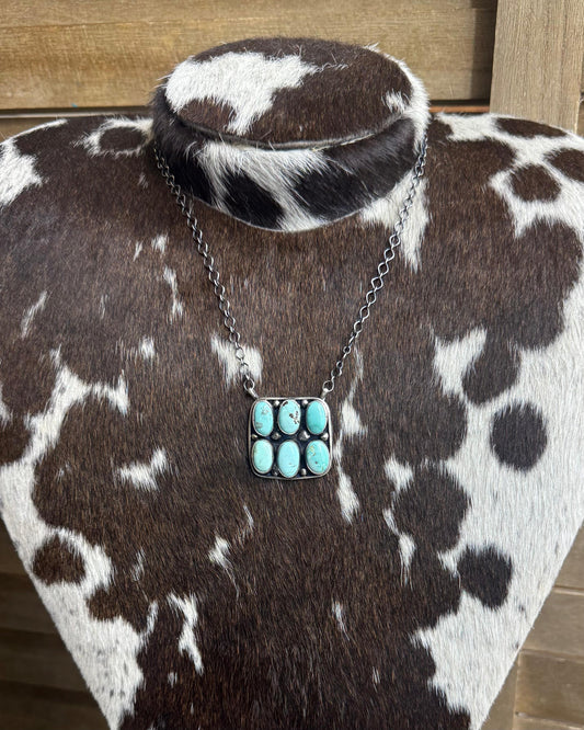 6 Stone Square Necklace *Native