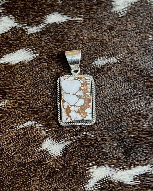Wild Horse Rectangular Pendant *Non Native