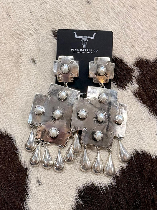 Federico Jimenez Cross Teardrop Dangles