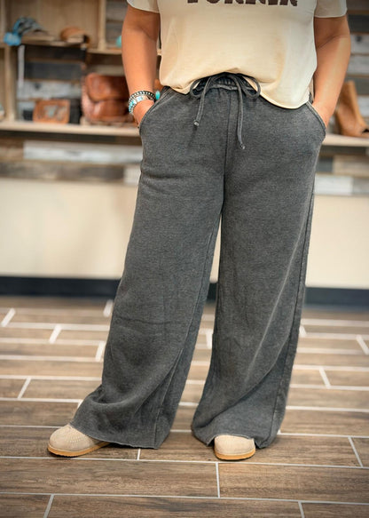 Ash Black Mineral Wash Warm Up Pantd