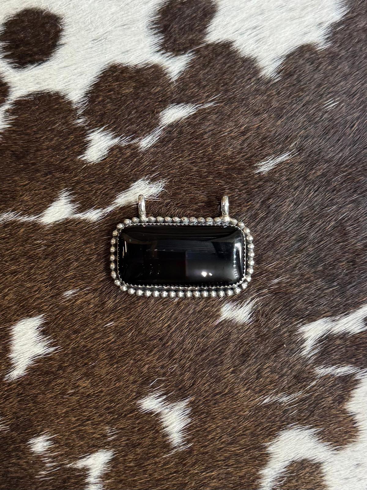 Obsidian Square Pendant